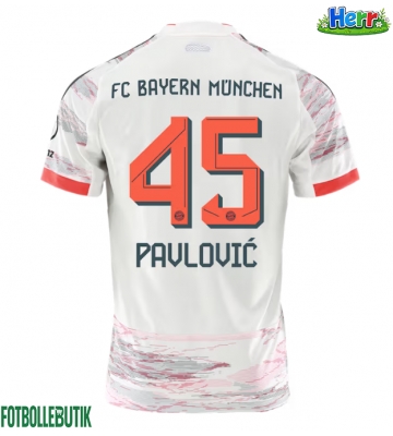 Bayern Munich Aleksandar Pavlovic #45 Bortatröja 2025-26 Kortärmad